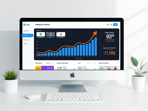 블로그 대시보드 화면에 그래프로 표현된 광고 수익 지표와 '단가 상승'을 의미하는 긍정적인 추세 화살표.