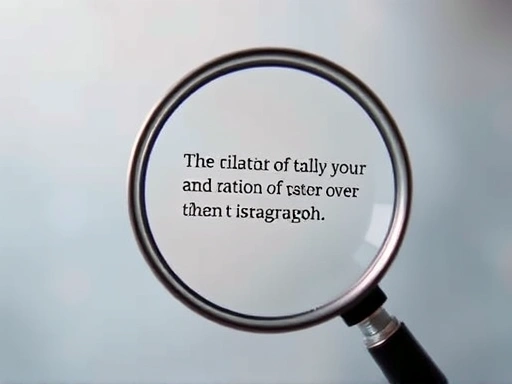 블로그 포스트의 첫 문단을 확대해서 보여주는 돋보기 이미지