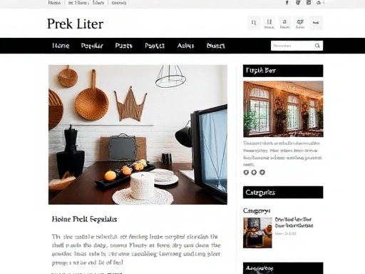 깔끔하고 모던한 디자인의 블로그 레이아웃이 보이며, 본문 콘텐츠 옆으로 정렬된 사이드바가 시각적으로 강조되어 있습니다.