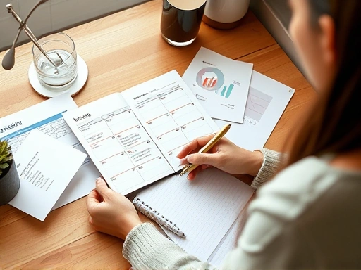 한 블로거가 콘텐츠 캘린더를 사용하여 블로그 게시물 일정을 계획하고 구성하는 모습