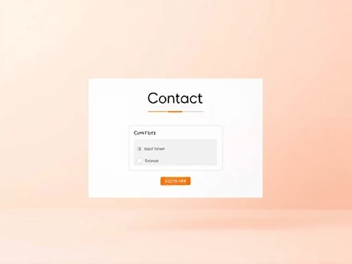 깔끔하고 현대적인 디자인의 블로그 연락처 페이지가 화면에 떠 있는 모습