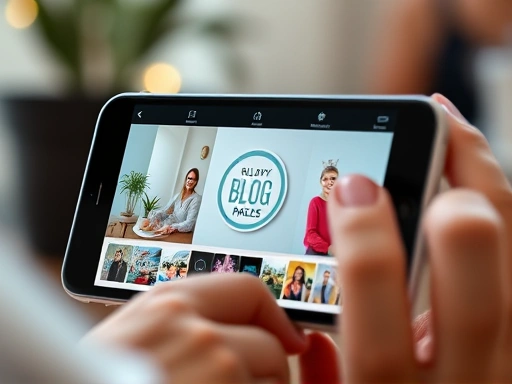 스마트폰과 태블릿에서 블로그 이미지