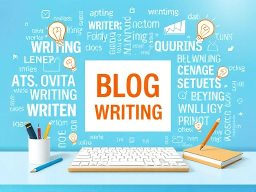 블로그 글쓰기의 중요성을 상징하는 이미지