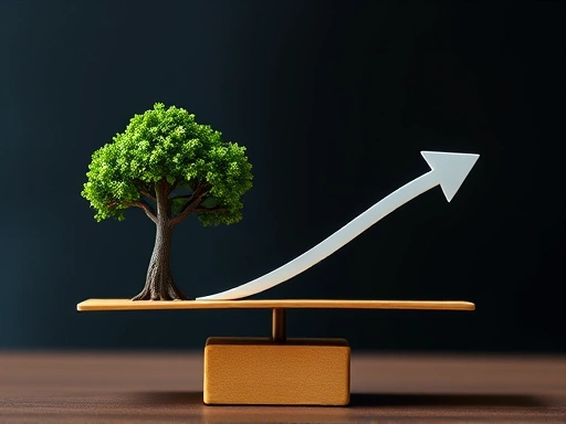 두 개의 콘텐츠 유형을 상징하는 추상적인 아이콘들이 균형을 이루고 있는 클로즈업 이미지