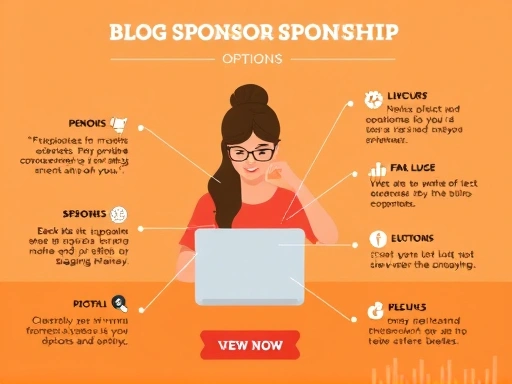 다양한 블로그 후원 방식을 시각적으로 표현한 인포그래픽.