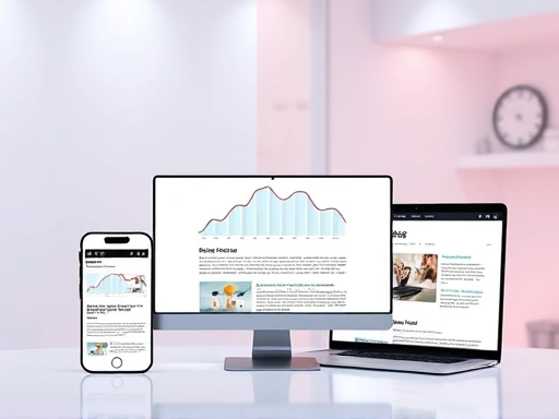 다양한 기기에서 콘텐츠가 원활하게 보이는 반응형 웹사이트의 모습