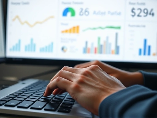 두 손으로 키보드를 치고 있는 사람의 모습