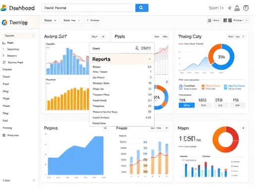 다양한 애드센스 수익 지표가 한눈에 보이는 대시보드 화면.
