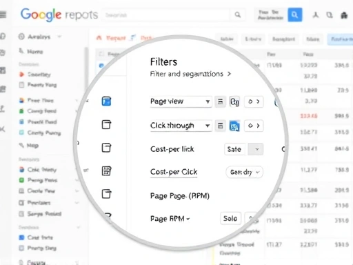 애드센스 보고서 데이터를 상세히 분석하는 모습