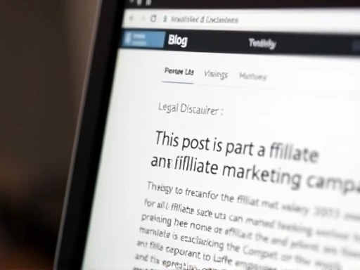 컴퓨터 화면의 클로즈업 샷으로, 블로그 글의 한 부분이 확대되어 있다.