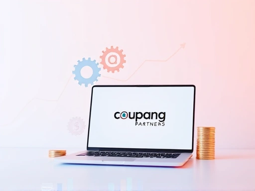 개념적인 디지털 수익 파이프라인이 톱니바퀴와 돈 기호로 표현된 모습