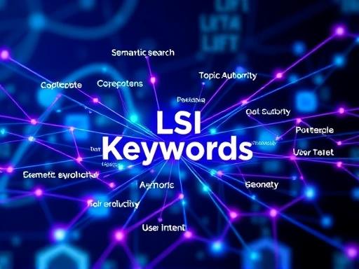 다채로운 키워드가 마치 복잡한 웹처럼 얽혀 있는 모습