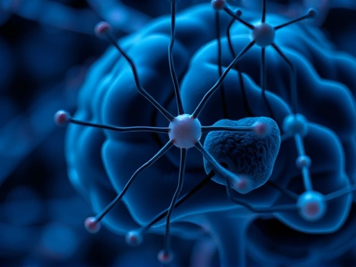 Close-up of a neural network or brain illustration showing new connections forming, representing the scientific process of habit formation and learning.