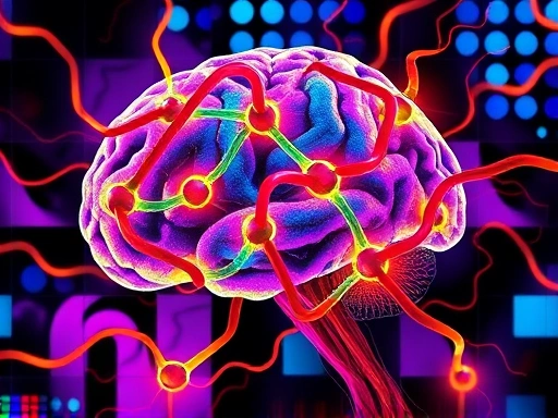 A vibrant, abstract illustration depicting brain activity and interconnected neurons forming new pathways, symbolizing brain plasticity and learning. Focus on bright, dynamic colors and flowing lines.