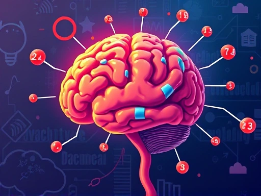 A vibrant illustration showing a brain's reward system, with dopamine molecules flowing and stimulating motivation, set against a backdrop of achievable goals and tasks. Focus on the concept of 'hacking' the system for productivity.