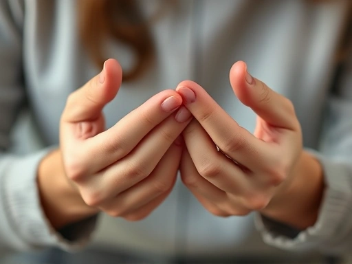 Close-up of hands engaging in a calming activity like deep breathing or sketching, representing recovery strategies for emotional overload, focusing on peaceful and supportive elements.