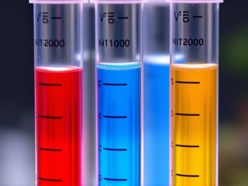 A close-up shot of a set of water test tubes or strips showing distinct color changes for ammonia, nitrite, and nitrate levels, emphasizing the crucial importance of regular water parameter checks for fish health and survival.