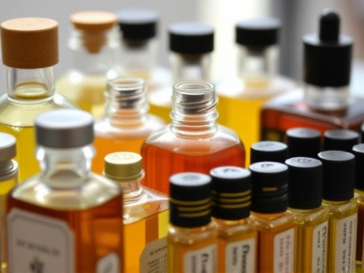 Close-up of various perfume decant bottles and small sample vials neatly arranged, symbolizing sharing and exploration within a dedicated perfume enthusiast group.