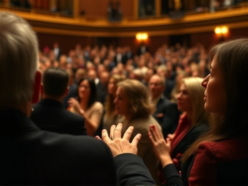 한 관객의 시점에서 본 콘서트홀 관객석 풍경.