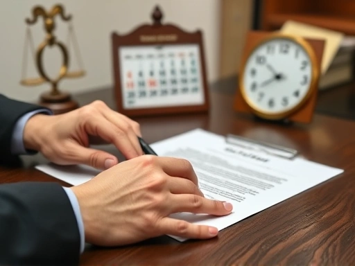 계약서와 함께 법률 전문가와 상담하는 모습