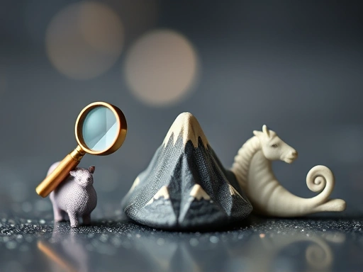 각 별자리 심볼이 완벽주의와 관련된 특정 특성을 나타내는 미니어처 오브제로 표현된 클로즈업 샷.