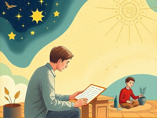 개인이 자신의 일상적인 기분과 주변 환경의 미묘한 패턴을 관찰하고 기록하며 삶의 에너지를 이해하는 모습