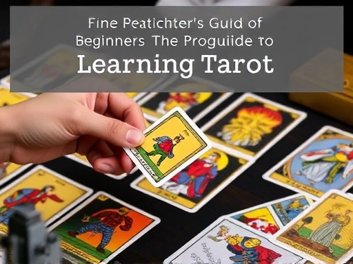 다양한 타로카드 덱이 놓인 테이블 위에서 한 손이 카드를 고르는 모습