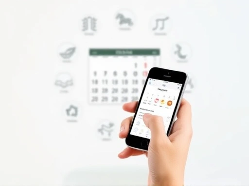 한 사람이 스마트폰으로 일상 운세를 확인하는 모습