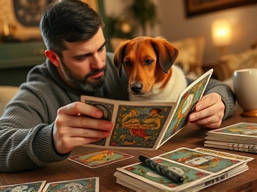 반려동물과 함께 있는 따뜻한 분위기