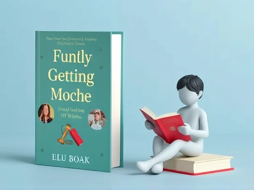 책 표지와 함께 편안하게 독서하는 모습