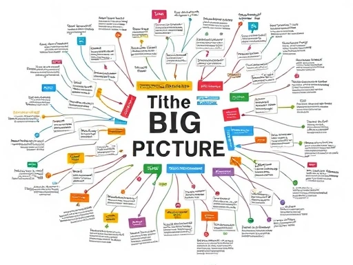 다양한 지식들이 연결되어 커다란 그림을 이루는 모습