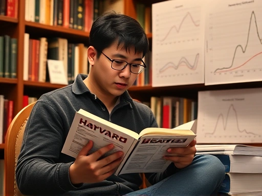 A student studying