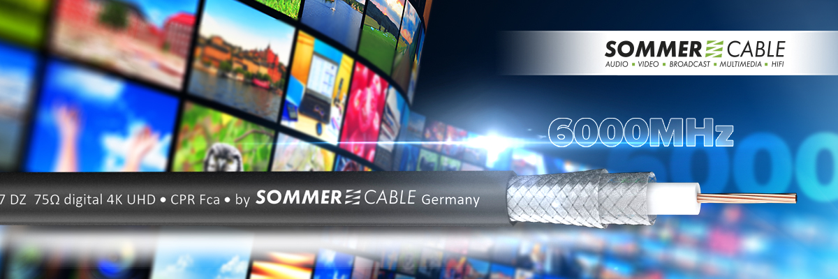 UHD-Videokabel SC-VECTOR PLUS Abgebildet ist das UHD-Videokabel SC-VECTOR PLUS. Darüber steht 6000 MHz.