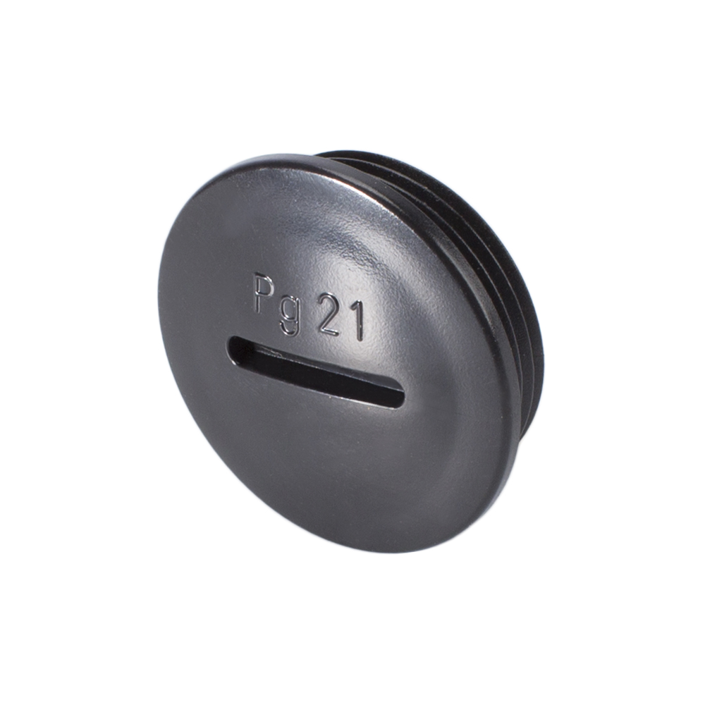 PG21-Abdeckplatte aus Kunstst. sw