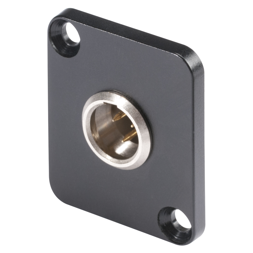 HICON-Mini-XLR Einbaust. 3-pol D-Flansch
