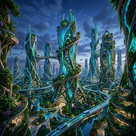 The Living City: When Buildings Grow and Self-Repair