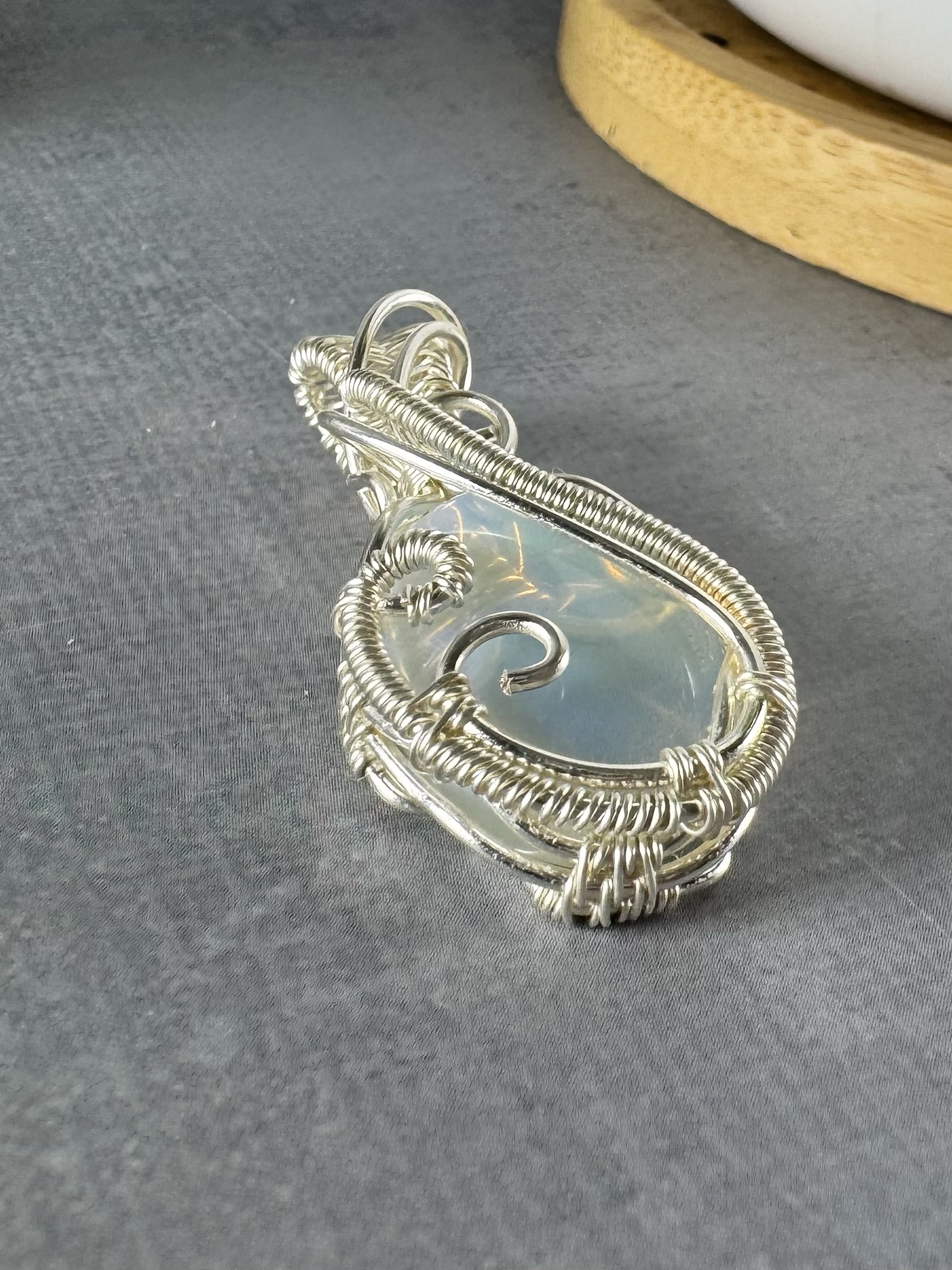 Swifty Pendant — Handmade Wire Wrapped Opalite Necklace (Inspired by Taylor Swift’s “Opalite”) - Image 10