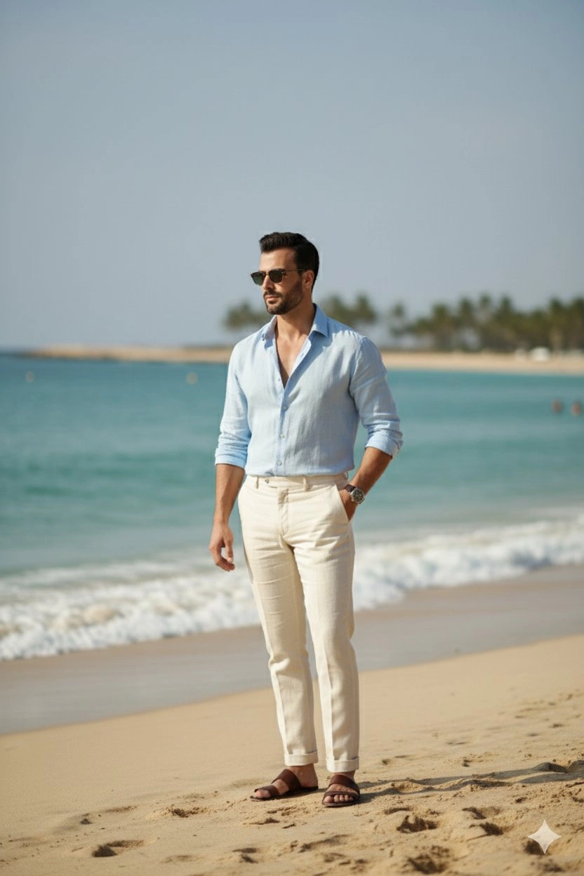 AI-Generated Beach Photoshoot Scene - Example 1