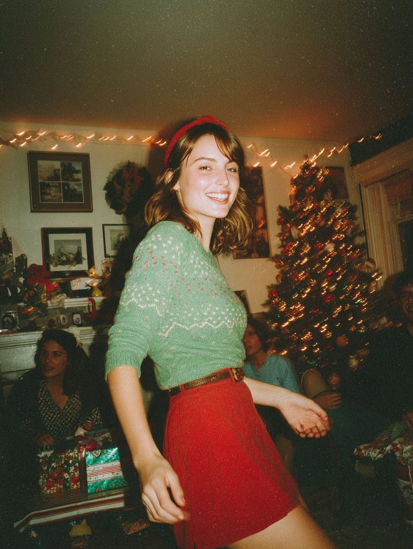 Candid Christmas Dance in Vintage Style - Example 1