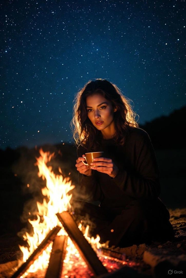Cozy Night by the Bonfire - Example 1