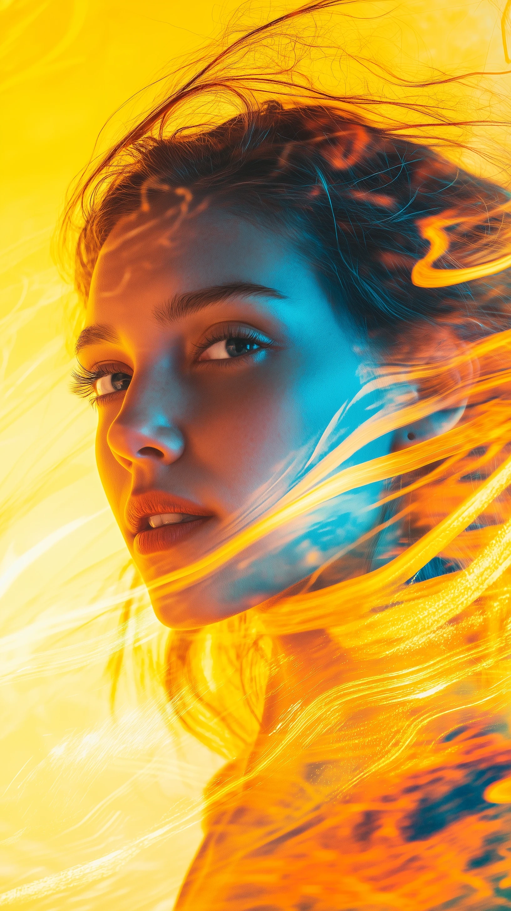 Dynamic Portrait with Motion Blur and Vibrant Colors - Example 1