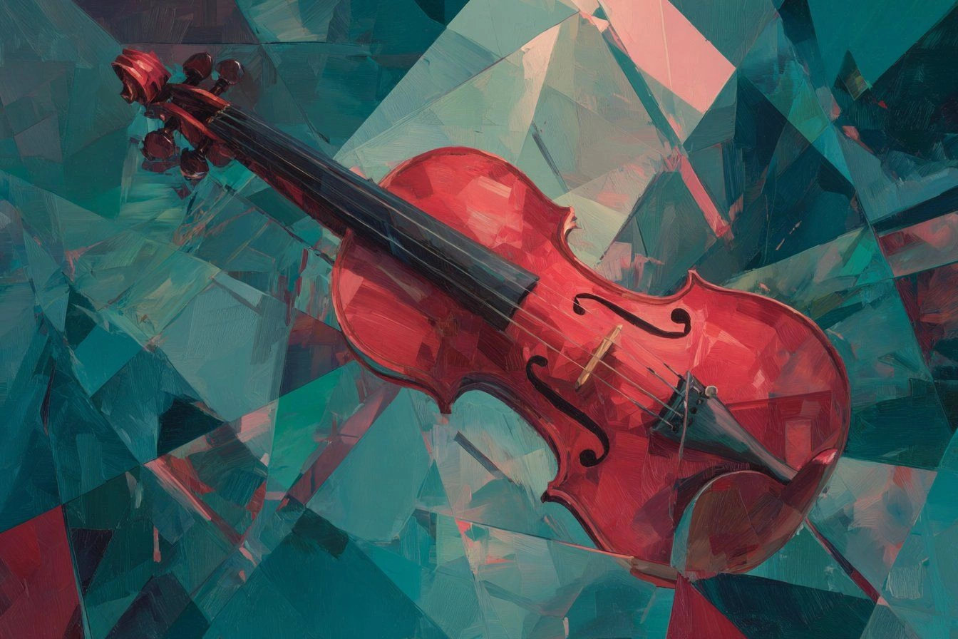 Fractured Harmony Prism with Geometric Fragments and Intense Colors