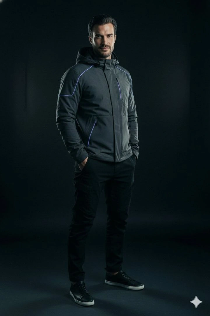 Futuristic Cyberwear Portrait in Cinematic Studio - Example 1