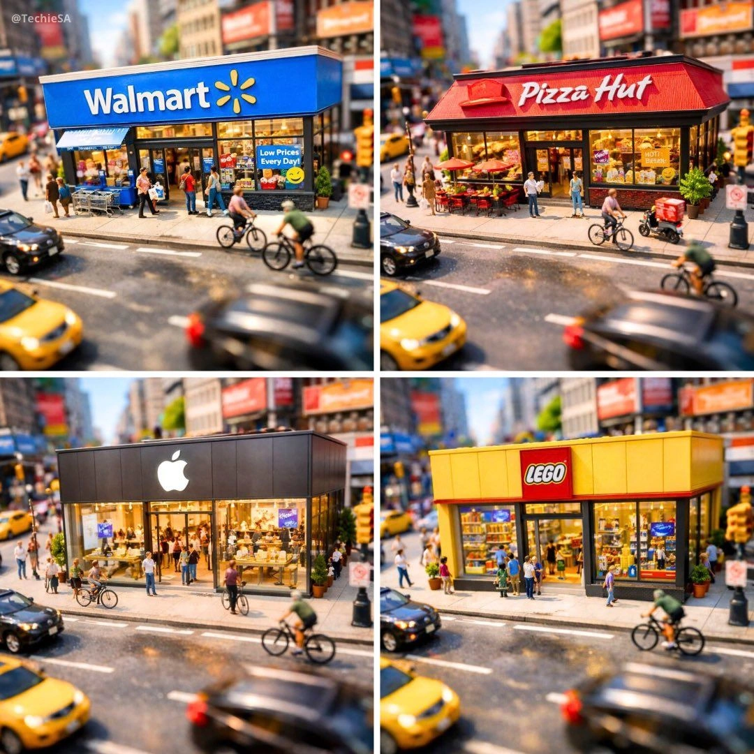 Miniature City Street with Vibrant Storefront - Example 1