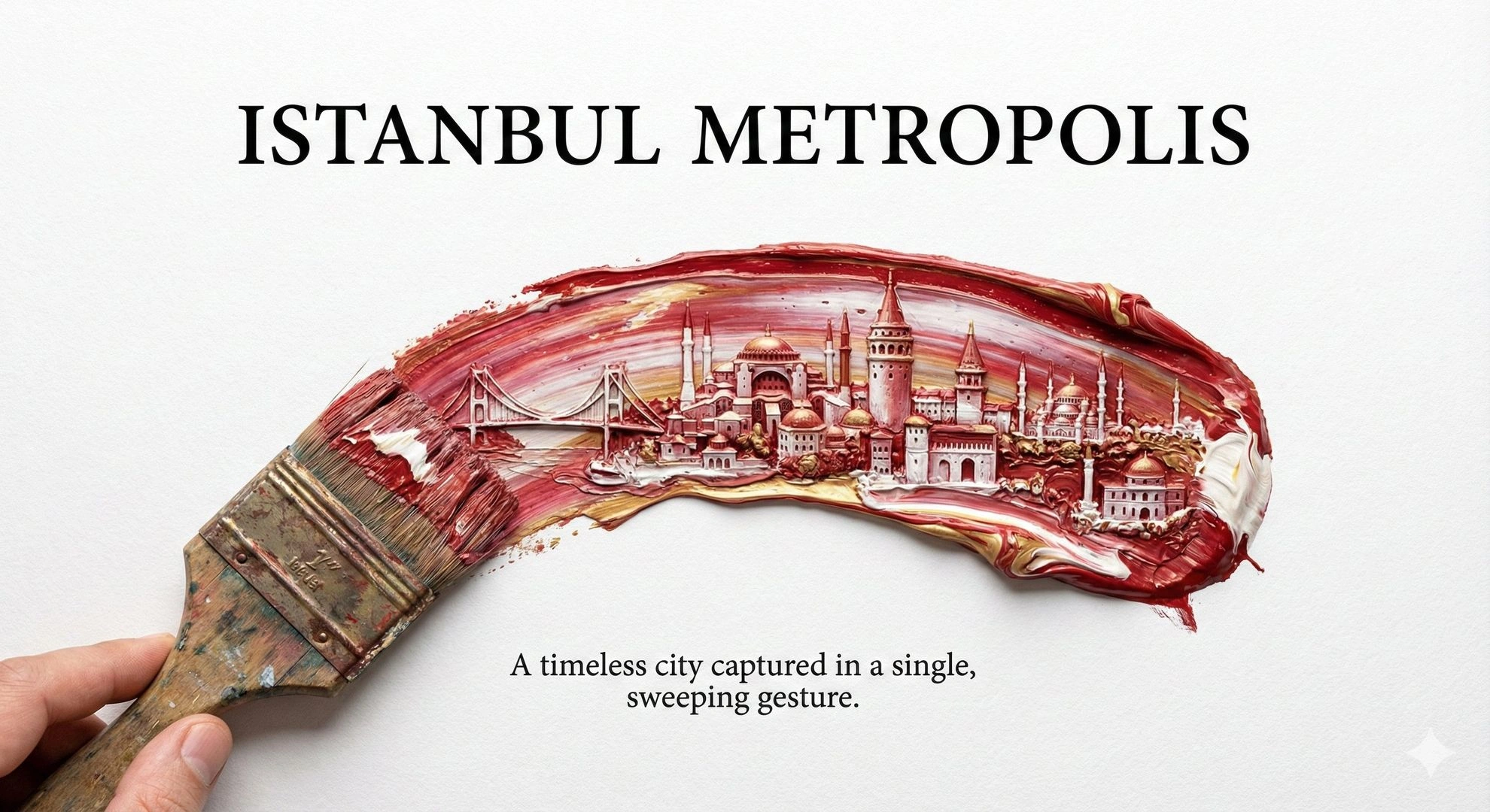 Miniature Istanbul in a Brushstroke: 3D Bas-Relief City Painting