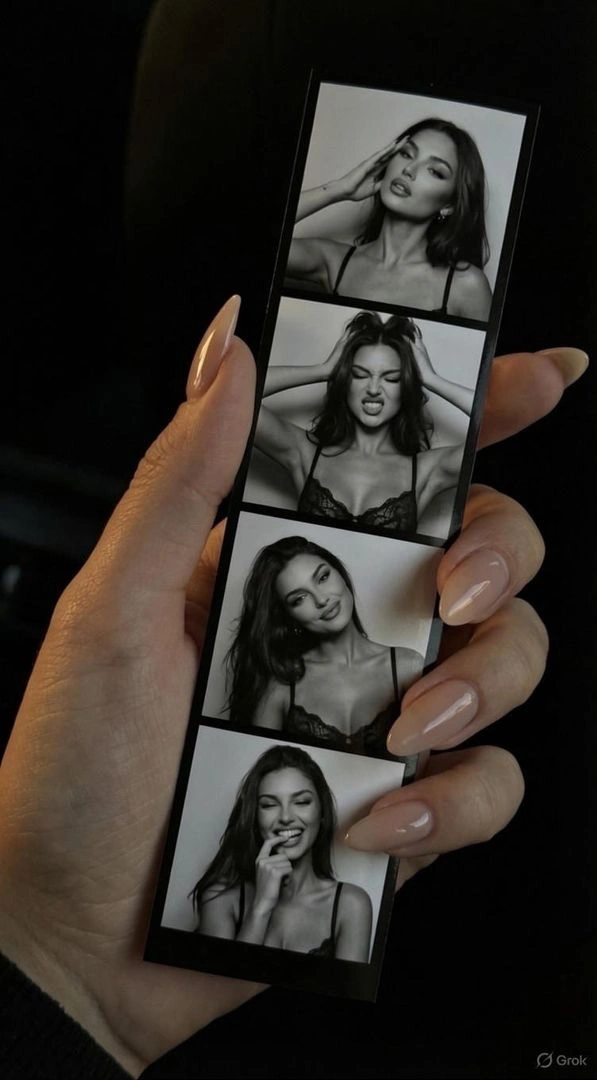 Moody Photobooth Strip in Hand - Example 1