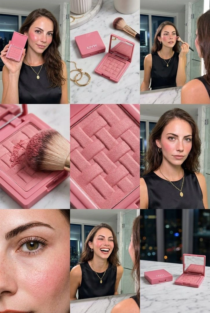 NYX Buttermelt Blush Ad in 3x3 Collage - Example 1