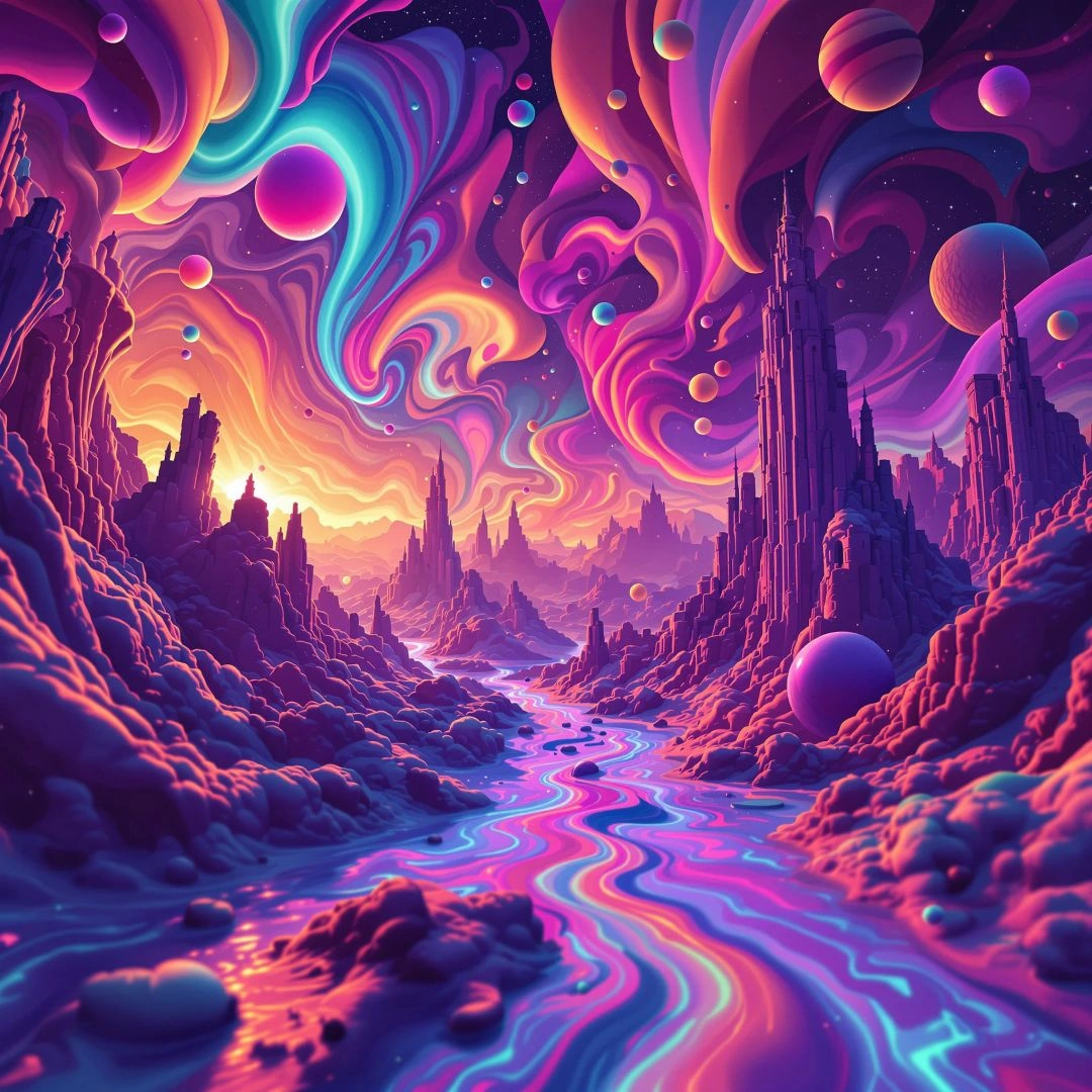 Psychedelic Surreal Art in 8K Resolution - Example 1