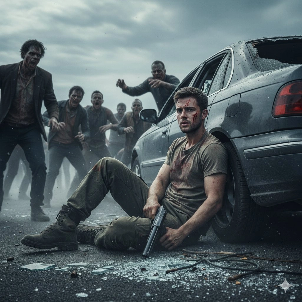 Zombie Apocalypse Survivor After Shootout - Example 1