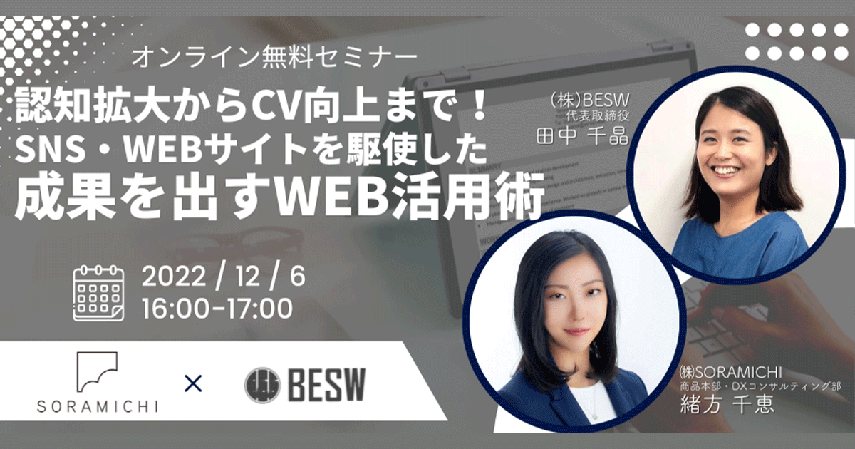 認知拡大からCV向上まで!SNS・Webサイトを駆使した成果を出すWeb活用術